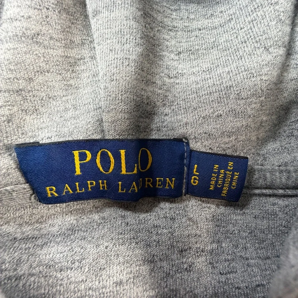 Polo Ralph Lauren Mens Large Gray Heather‎ Full Zip Hoodie Pony Logo Size L